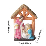 Jesus Tabletop Ornaments Resin Jesus Statue Holy Family Miniature Indoor Seasonal Decors For Study Room Porch Living Room