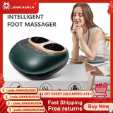 Jinkairui Electric Foot Massage Machine Shiatsu Deep Knead Air Compression For Health Care Infrared Heating Therapy Anti-stress