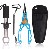 Jooyoo Aluminum Alloy Multifunctional Fishing Tool Pliers and Controller Set with Lost Rope Fishing Pliers Equipment