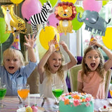 Jungle Balloons Foil Forest Zoo Foil Party Balloons Zoo Ornament For Jungle Birthday Party Baby Shower Amusement Park Animal