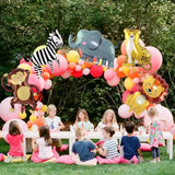 Jungle Balloons Foil Forest Zoo Foil Party Balloons Zoo Ornament For Jungle Birthday Party Baby Shower Amusement Park Animal