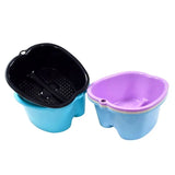 K1KB Plastic Large Foot Bath Spa Tub Basin Bucket for Soaking Feet Detox Pedicure Massage Portable