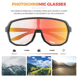Kapvoe New Outdoor Running Eyewear Men Women Photochromic Cycling Glasses Mountain Bike Riding Goggles Bicycle Hiking Sunglasses