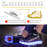 Kids Roller Skates Shoes Single Wheel USB Charging LED Lighted Flashing Sneaker Children Boys Girls Sliding Sport Footwear Gift