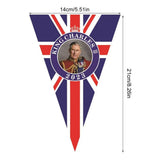 King Charles Bunting 2023 England King Charles III Bunting Banner British New King Enthronement Succession Celebration Triangle