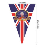 King Charles Bunting 2023 England King Charles III Bunting Banner British New King Enthronement Succession Celebration Triangle
