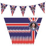 King Charles Bunting England Flag King Charles III Banner May 6th Celebration Of The Royal Coronation Banner Decorations To