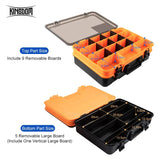 Kingdom Fishing Tackle Boxes Large Capacity High Strength Double Layer Multifunctional Portable Reel Line Lure Tool Storage Box