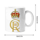 Kings Coronation Mug Coffee Cup Memorabilia Souvenir Comfortable Handle Dishwasher Safe Anti Fade Tea Mug For Coffee Beer Tea