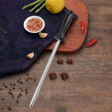 Knife Sharpener Rod Handheld Carbon Steel Electroplated Carborundum Knife Sharpening Rod For Home Or Hunting Master Chef