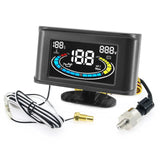LCD 3in1 Gauge Water Temperature Gauge Oil Pressure Gauge Voltmeter Water Temp Sensor 10mm NPT 1/8 Oil Press Meter 12v