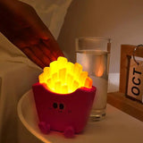 LED French Fries Night Table Lamp Bedroom Bedside Study Living Room Decoration Touch Portable Atmosphere Night Light