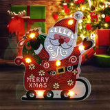 Led Christmas Crystal Rhinestone Paintings Crystal Rhinestone Painting Craft Kit Christmas Crystal Rhinestone Embroidery
