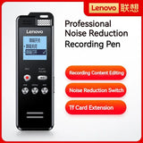 Lenovo Multifunction Audio Voice Recorder Professional Lossless Sound Dictaphone Recording Pen Noise Reductio MP3 Player