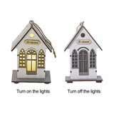 Lighted Wooden Christmas House Light Up Wooden House Pendant Seasonal Decors For Home Hotel Classroom Garden Shopping Malls