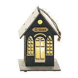 Lighted Wooden Christmas House Light Up Wooden House Pendant Seasonal Decors For Home Hotel Classroom Garden Shopping Malls