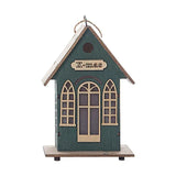 Lighted Wooden Christmas House Light Up Wooden House Pendant Seasonal Decors For Home Hotel Classroom Garden Shopping Malls