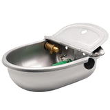 Livestock Cattle Horse Drinker Bowl With Copper Valve Automatic Waterer Float Outlet Dog Sheep Pig Farm Animal Stainless Steel