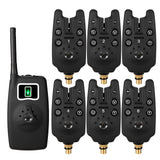 Lixada Wireless Fishing Bite Alarms Set Digital Fishing Alarm Kit LED Alarm Indicator Alert Bell Receiver Fishing Tackle bag