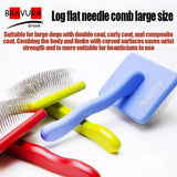 Log flat needle comb, large, fluffy and fluffy, professional hairdresser comb in Pet store