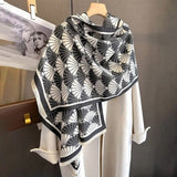 Luxury Brand Winter Pashmina Warm Cashmere Scarf for Women Design Shawls and Wraps Poncho Female Thick Blanket Bufandas Echarpe