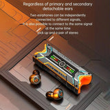 M48 Bluetooth Space Capsule True Wireless Digital Display Gaming Mech Delay Binaural Magnetic Absorber