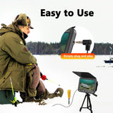 MOQCQGR 7 inch 1080P Underwater fishing Camera for fishing room,10000mAh Rechargeable Battery Fish Finder for winter ice fishing