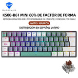 Machenike K500-B61 Mini Mechanical Keyboard 60% ABNT2 Layout RGB Backlight Hot-swappable NKRO Wired Gaming Keyboard For PC Gamer