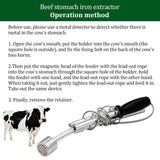 Magnet Absorbers Cattle Cow Stomach Magnetic Metal  Iron Nails Picker Taker Lodeston Extractor Veterinary Medical Instruments