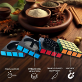 Magnet Magic Cube Four Layers Grinder Multifunctional 2.2Inch Magic Cube Grinder Cigarette Shredder Spice Crusher
