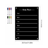 Magnetic Note Board Acrylic Whiteboard Note For Plan Portable Magnetic Refrigerator Dry Erase Board Calendar For Wall School
