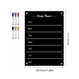 Magnetic Note Board Acrylic Whiteboard Note For Plan Portable Magnetic Refrigerator Dry Erase Board Calendar For Wall School