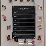Magnetic Note Board Acrylic Whiteboard Note For Plan Portable Magnetic Refrigerator Dry Erase Board Calendar For Wall School