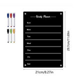 Magnetic Note Board Acrylic Whiteboard Note For Plan Portable Magnetic Refrigerator Dry Erase Board Calendar For Wall School