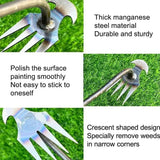 Manual Weeders Ergonomic Handle 4 Teeth Grass Puller Gardening Hand Tools For Removing Deep-Rooted Grass For Terrace Park Garden