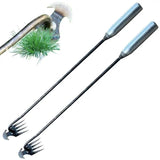 Manual Weeders Ergonomic Handle 4 Teeth Grass Puller Gardening Hand Tools For Removing Deep-Rooted Grass For Terrace Park Garden