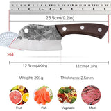 Meat Cleaver Hand Forged Full Tang Kitchen Knife Ultra Sharp Chef Knife Boning Knife Butcher Knife for Kitchen Outdoor BBQ