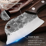 Meat Cleaver Hand Forged Full Tang Kitchen Knife Ultra Sharp Chef Knife Boning Knife Butcher Knife for Kitchen Outdoor BBQ
