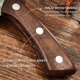 Meat Cleaver Hand Forged Full Tang Kitchen Knife Ultra Sharp Chef Knife Boning Knife Butcher Knife for Kitchen Outdoor BBQ