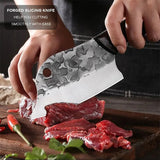 Meat Cleaver Hand Forged Full Tang Kitchen Knife Ultra Sharp Chef Knife Boning Knife Butcher Knife for Kitchen Outdoor BBQ