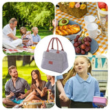 Men And Women New Print Portable Handheld Tote Bag Practical Thickened Aluminum Foil Insulation Waterproof Lunch Box Bag