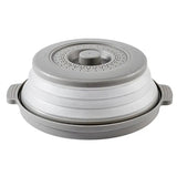 Microwave Splatter Cover Foldable Microwave Plate And Oven Cover With Bottom Multifunction Splash Guard And Steaming Tray