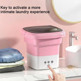 Mini Foldable Washer Foldable Washer Bucket Folding Lightweight Travel Laundry Tub Portable Personal Clothes Washer For Camping