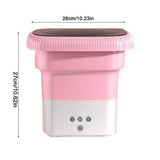 Mini Foldable Washer Foldable Washer Bucket Folding Lightweight Travel Laundry Tub Portable Personal Clothes Washer For Camping