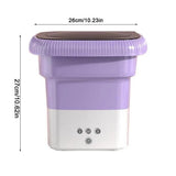 Mini Foldable Washer Foldable Washer Bucket Folding Lightweight Travel Laundry Tub Portable Personal Clothes Washer For Camping