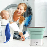 Mini Foldable Washer Foldable Washer Bucket Folding Lightweight Travel Laundry Tub Portable Personal Clothes Washer For Camping