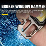 Mini LED Flashlight Work Light Rechargeable Camping Light COB Keychain Light Portable Pocket Wrench Screwdriver Safety Hammer