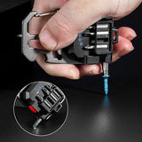 Mini LED Flashlight Work Light Rechargeable Camping Light COB Keychain Light Portable Pocket Wrench Screwdriver Safety Hammer