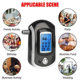 Mini Police Breathalyzer With 5 Mouth Pieces LCD Display Accurate Breath Alcohol Tester For Law Enforcement And Personal Use