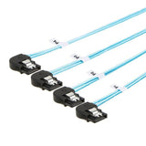 Mini SAS HD SFF-8644 To 4 SATA Left Curved Server External Data Cable 12Gbps